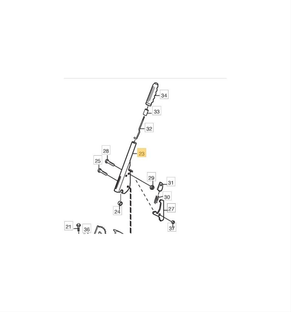 Höjdinställningsspak komplett Villa 85, Villa 92, 107, 1134-5215-01