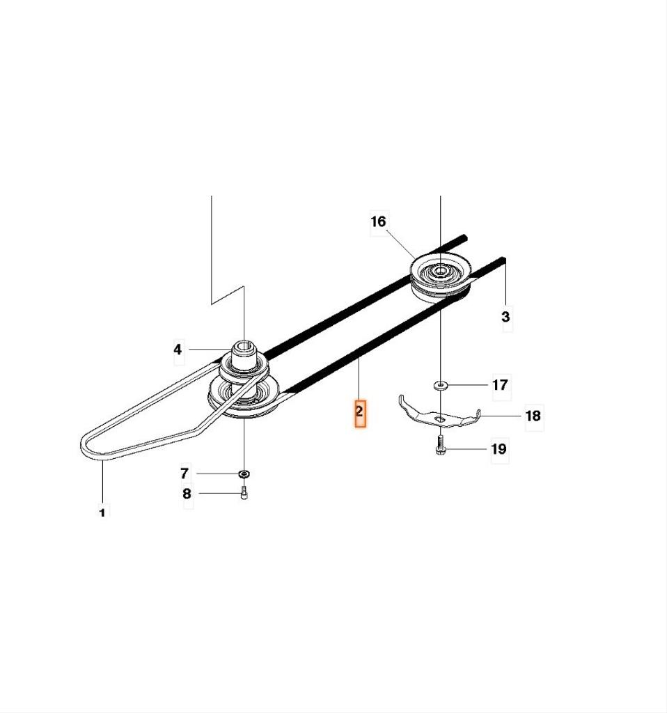 Drivrem Husqvarna PR17, R418, 5895335-01
