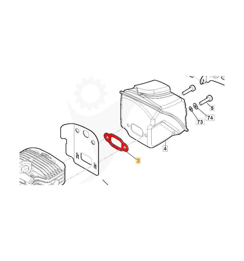 Ljuddämparpackning SP466, SP526, 118804618/0
