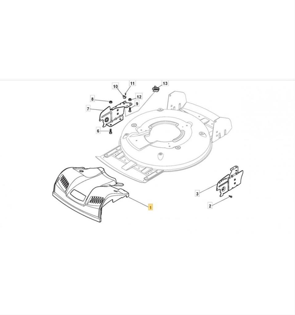 Frontkåpa grå Multiclip 50, Plus, 322226098/1