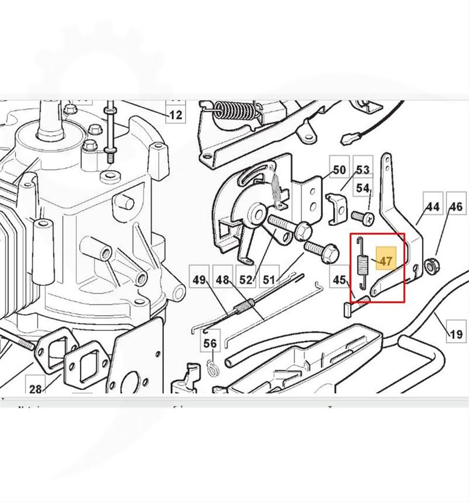 Fjäder varvtalsregulator SV200, RM65 118550087/0