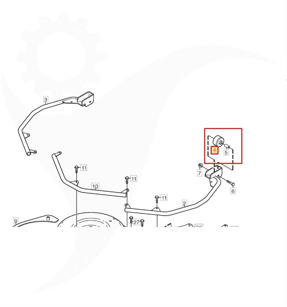 Stödhjul klippaggregat 110 Combi Pro, 125 Combi Pro m.fl. 1134-3434-01