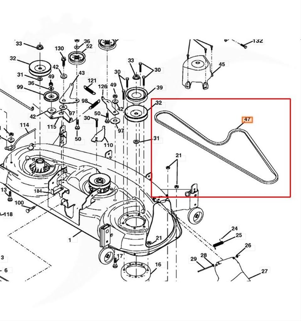 Drivrem LT19A, YTH2148, LT2122, 5321808-08