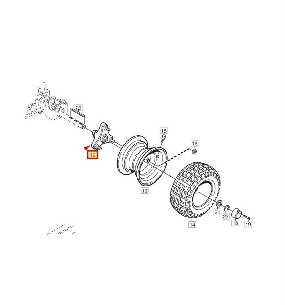 Hjulnav komplett, Park, Villa, 1134-4844-02