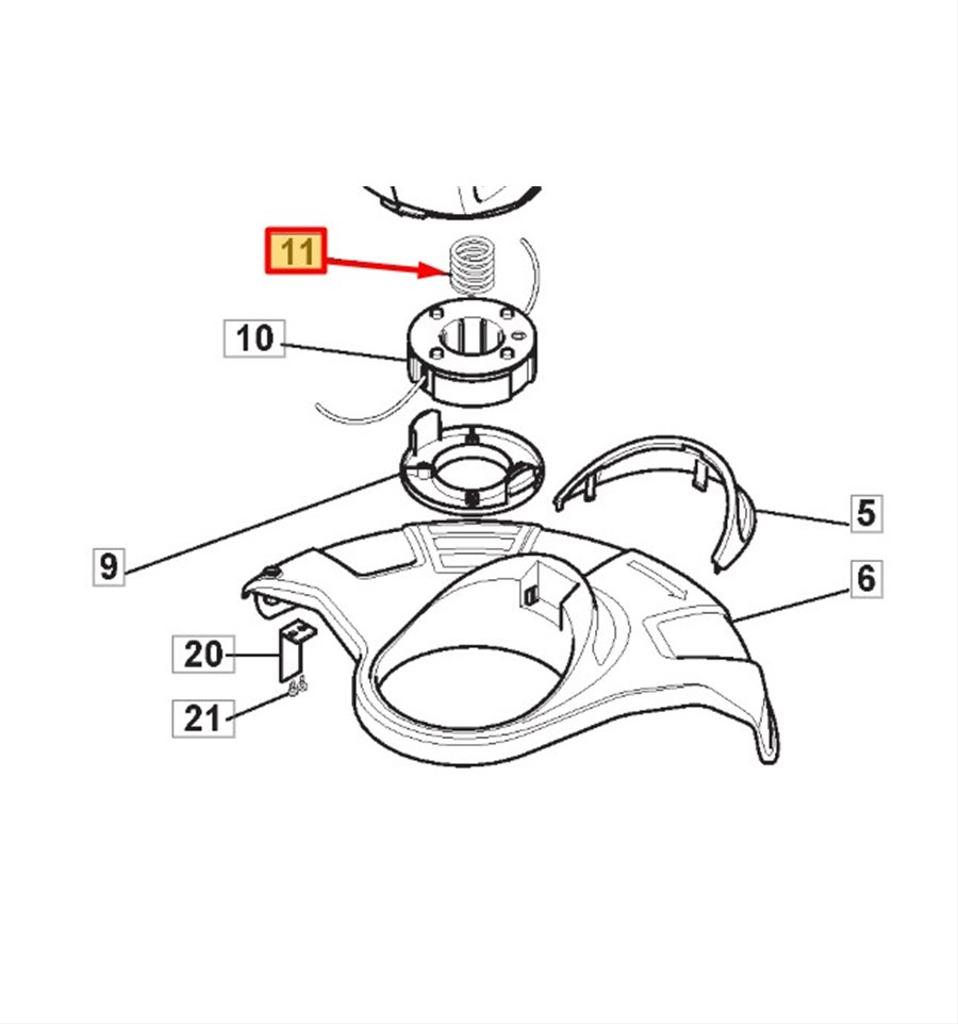 Fjäder SGT 350, SGT 600, 118805064/0