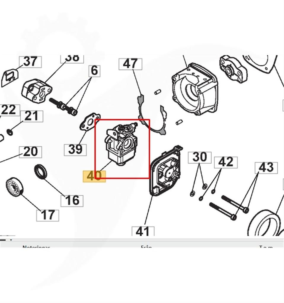 Förgasare SBC226, 227, SGT226, T26J, 118803172/0