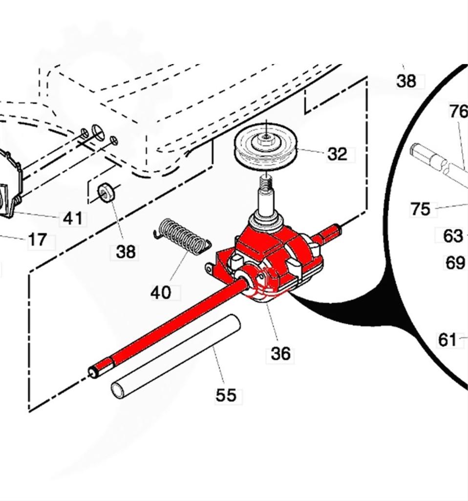 Transmission 6522, McCulloch  M675B56 SD 5321893-80