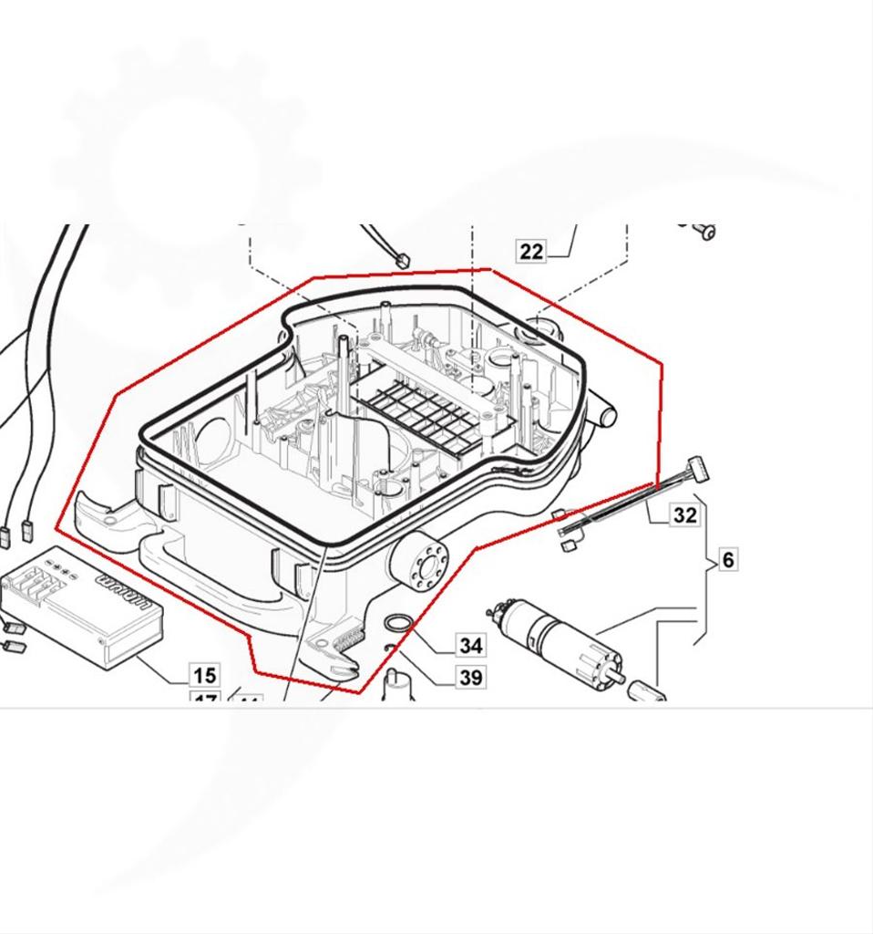 Chassi undre Autoclip 223, 225, 228, 230, 112600199/2