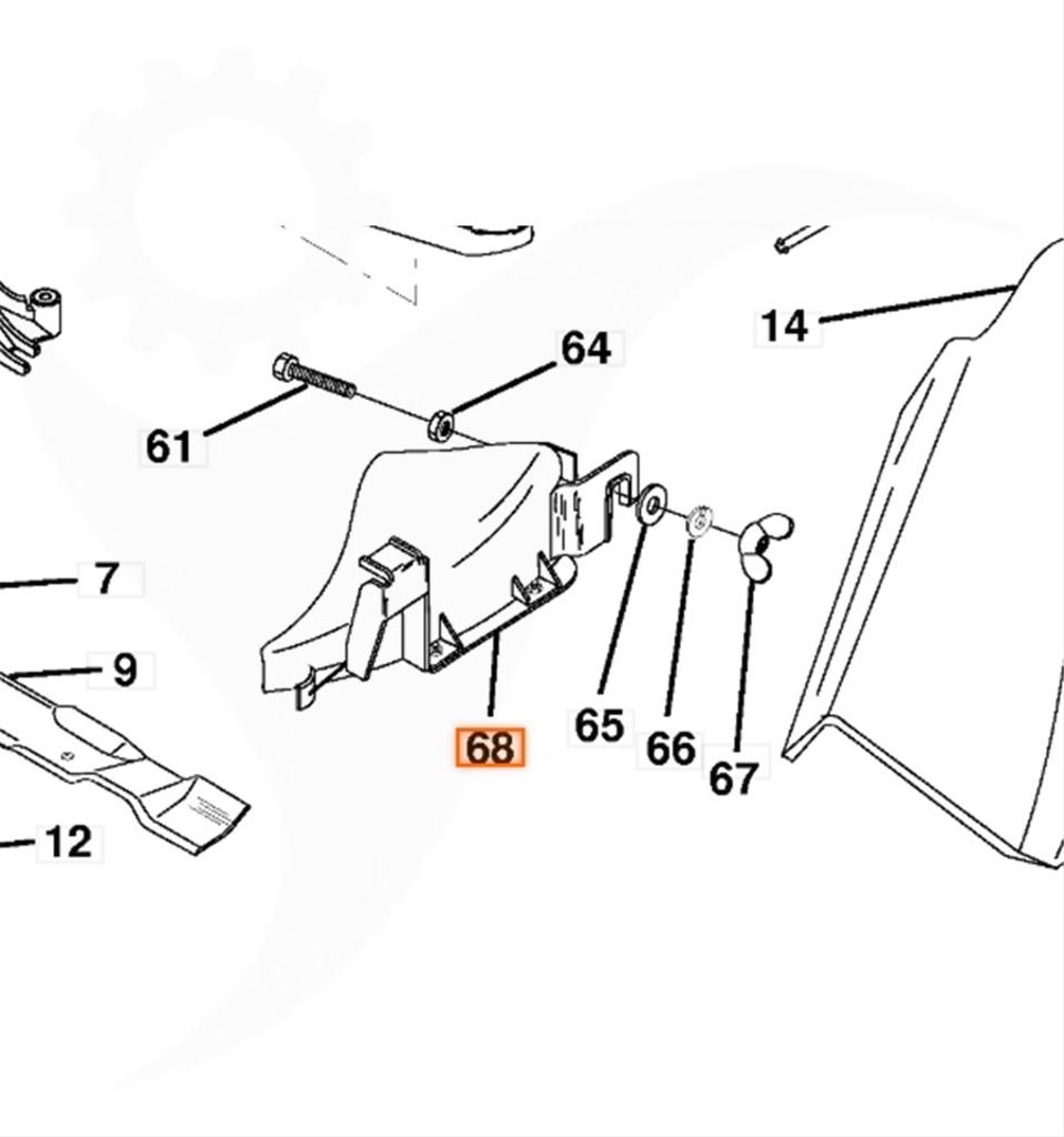 Kåpa mulcher klippaggregat 5321328-03