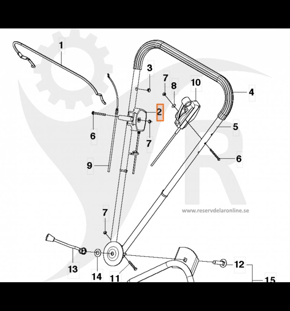 Gasreglage Klippo Comet SH, Husqvarna WB48, WB53 S m.fl. 5033130-01