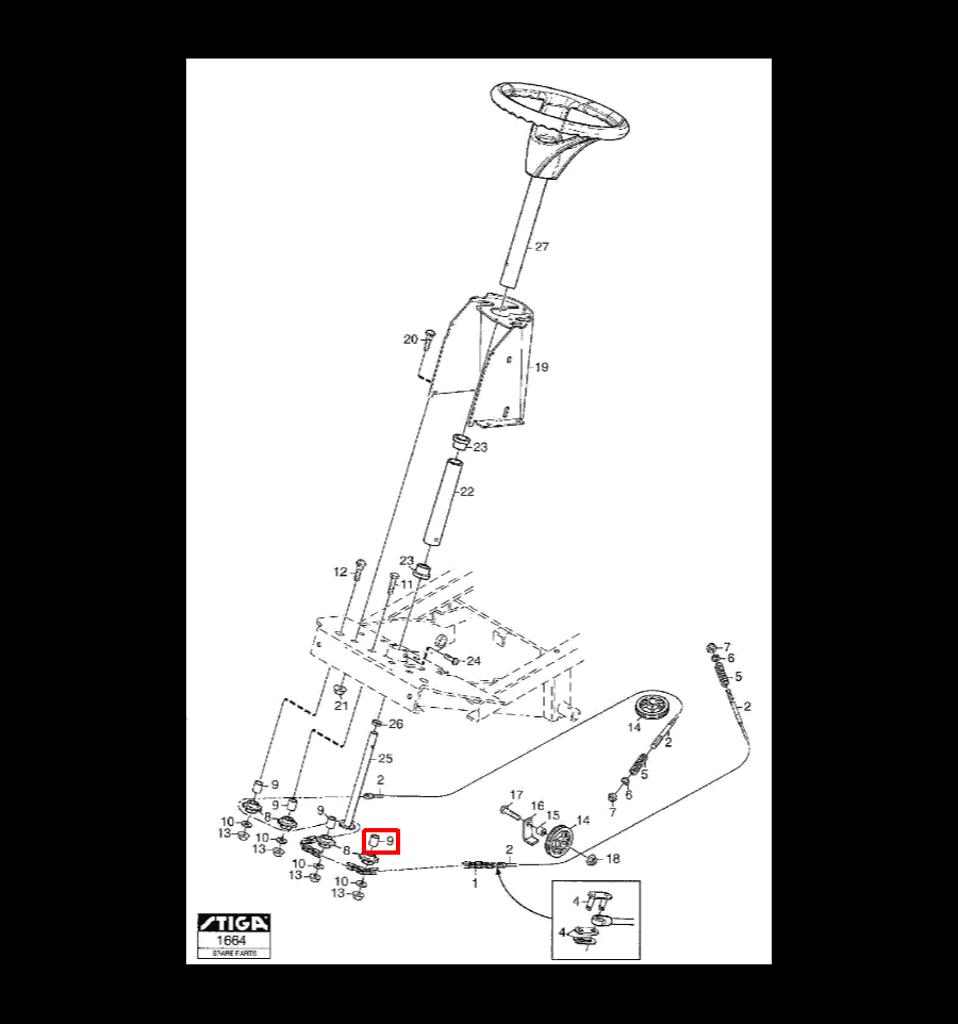 Linhjulshylsa / bussning Park, 1134-0041-02