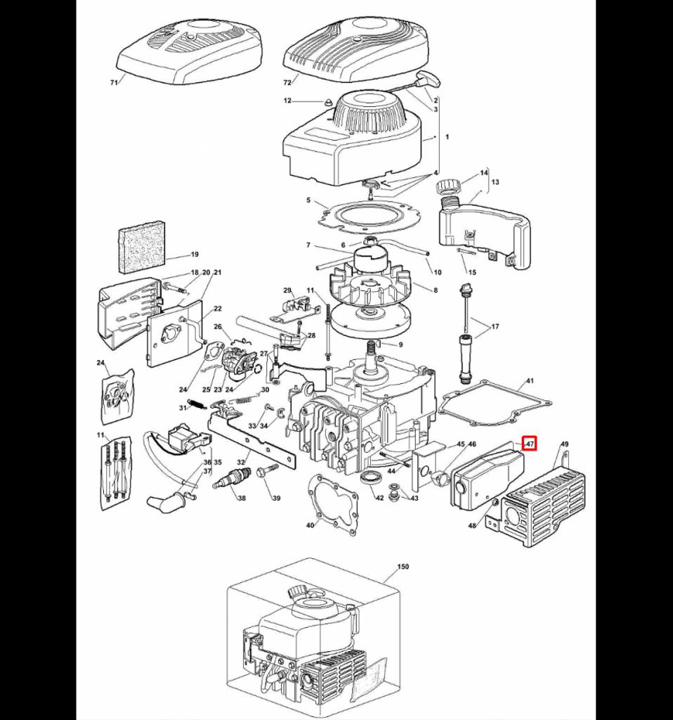 Ljuddämpare SV 35, 40, 150, M150, 2150, 118550031/0