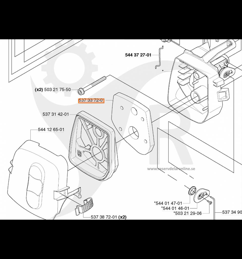 Luftfilter 333 R, 335 RX, BC2236 m.fl. 5373372-01