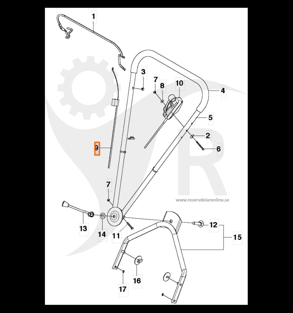 Motorbromsvajer Klippo Excellent S, SH, Comet S, Husqvarna LB448, 5854020-04