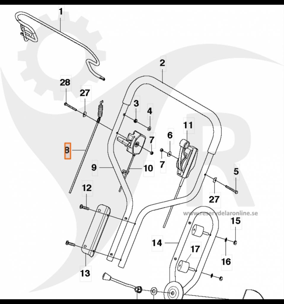 Motorbromsvajer Klippo Pro 21 SH, Husqvarna LB 553 SE, 5854021-01