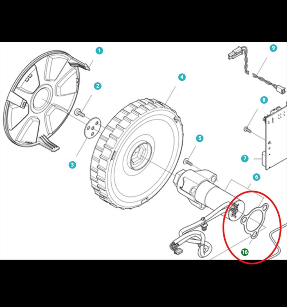 Packning Hjulmotor Automower 305, 308, 105, 5743737-01