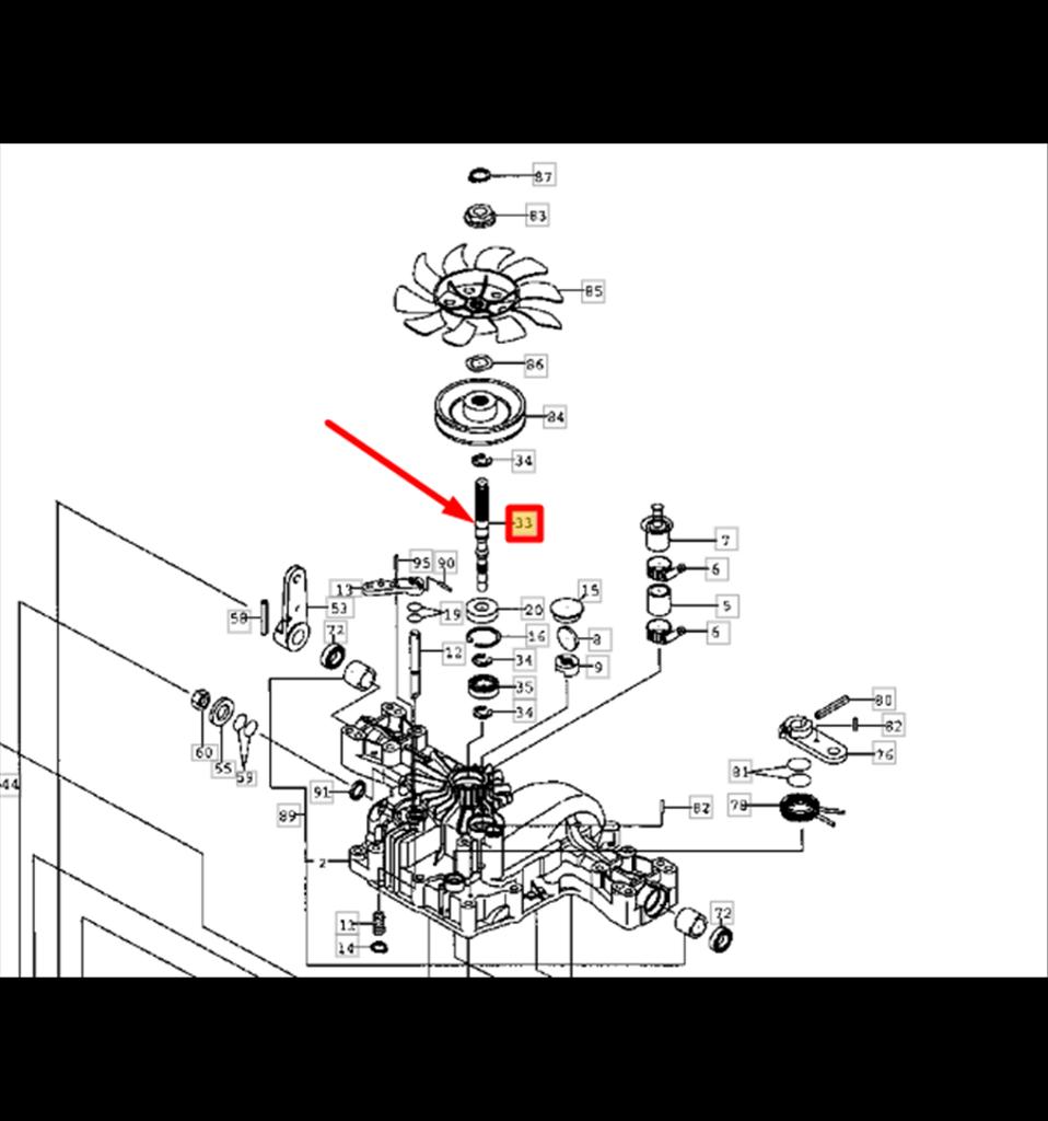 Pumpaxel Kanzaki transmission K46G, 1139-1246-01