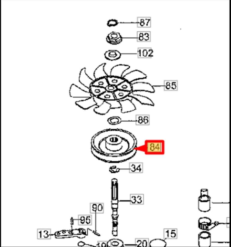 Remskiva Kanzaki transmission K46G, K574F/G, 1139-1469-01