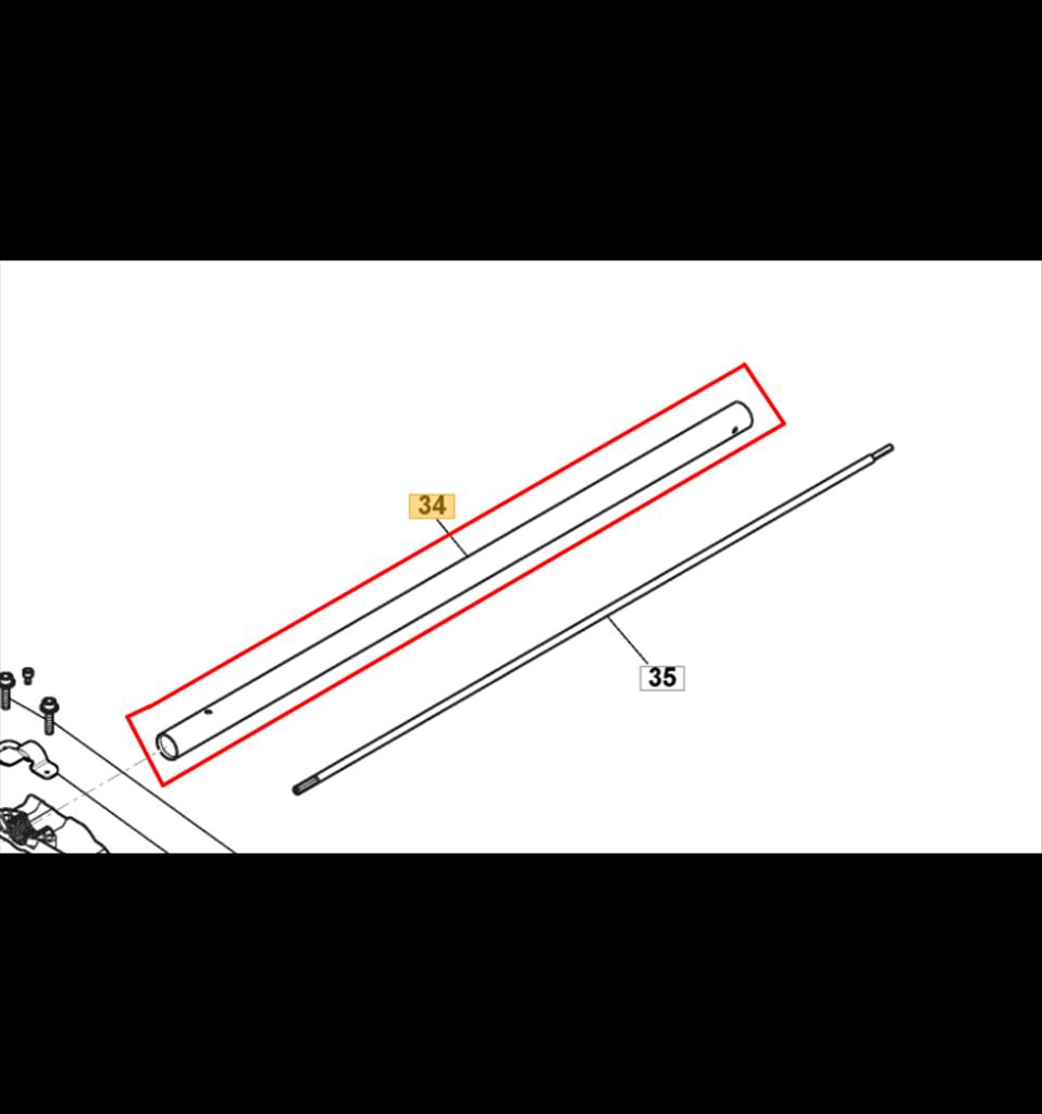 Stiga Drivaxelrör SMT226, SBC226 JD, 118803195/1 