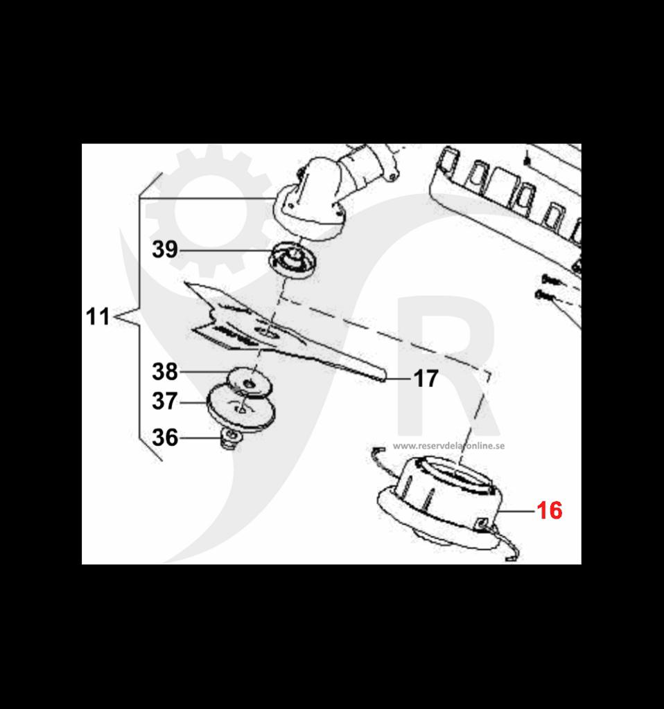 Trimmerhuvud SBC 242, SBC 252, 118803953/0