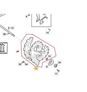 Snöskruv Vänster ST5266PB, TRAC, 1811-2983-01