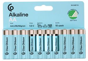Alkaliskt batteri AA, LR6 10-pack