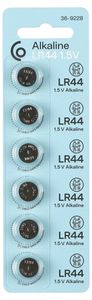 Knappcellsbatteri LR44, 1,5V, 6-pack  