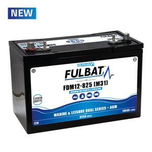 Batteri AGM - (DUAL) 12V, 105Ah 330x173x237mm