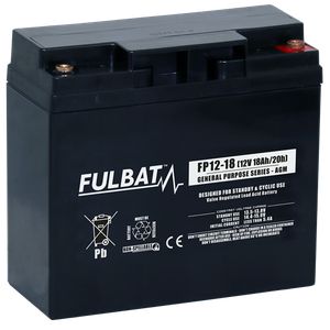 Batteri AGM - 12V, 18Ah 181,5x76,5x167,5mm