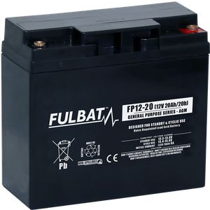 Fulbat Batteri AGM - FP12-20 (T12) 12V, 18,6Ah