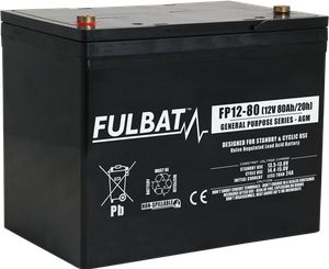 Batteri AGM - 12V, 80Ah 260x168x214mm