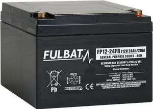 Fulbat Batteri AGM - FP12-24FR (T12) 12V, 22,3Ah