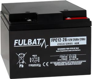 Batteri AGM - 12V, 26Ah 166x175x126mm
