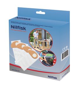 Nilfisk dammsugarpåsar Buddy II 12/18 4-P för grovdammsugare, 81943048