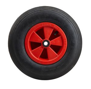 Luftgummihjul med plastfälg Ø 400 mm, axelhål 20 mm