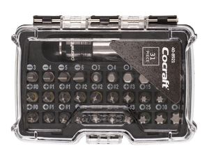 Bitssats Cocraft 31 delar, färgkodade bits i S2-stål