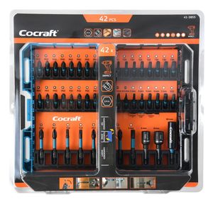 Cocraft bitssats Impact 42 delar, fäste 6,35 mm