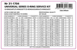 O-ringssats 407 delar för kopplingar och blandare