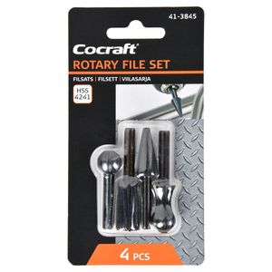 Cocraft roterande filsats för trä, plast och metall, 4-P