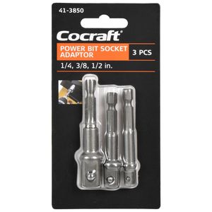 Cocraft hylsadapter för skruvdragare, 3-P