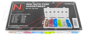 Säkringssats Midi flatstiftssäkringar 120-P, 32 V