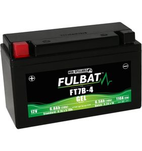 Batteri FT7B-4 GEL, YT7B-4, 12V, 6,5ah, motorcykel, moped m.fl.