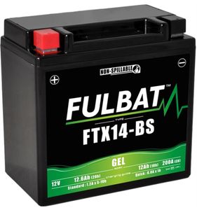 Batteri FTX14-BS GEL, YTX14-BS, 12V, 12Ah, snöskoter, moped, motorcykel m.fl.