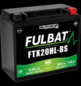 Batteri FTX20HL-BS GEL, YTX20HL-BS, 12V, 18Ah, snöskoter, motorcykel m.fl.