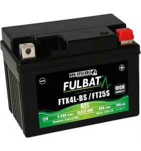 Batteri FTX4L-BS GEL, YTX4L-BS, 12V, 5,0Ah, moped, motorcykel m.fl.