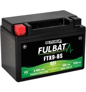 Batteri FTX9-BS GEL, YTX9-BS, 12V, 8,0Ah, motorcykel, moped m.m
