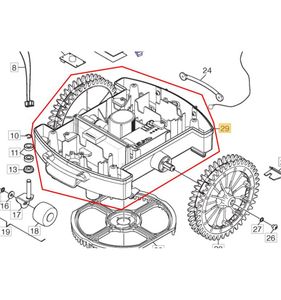 Chassi undre Autoclip 125, 127, 325, 112600341/0