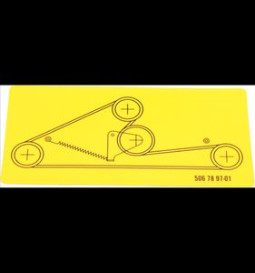 Dekal drivremmar Rider 213C, 214C, 216 AWD, 5067897-01
