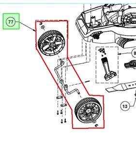 Framhjulsset, OLM1833B, RLM18C33, RLM18X33, 5131042263