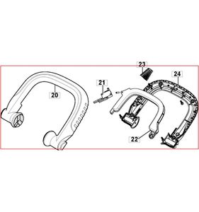 Handtag främre SHT600, HT106C, 118804960/0